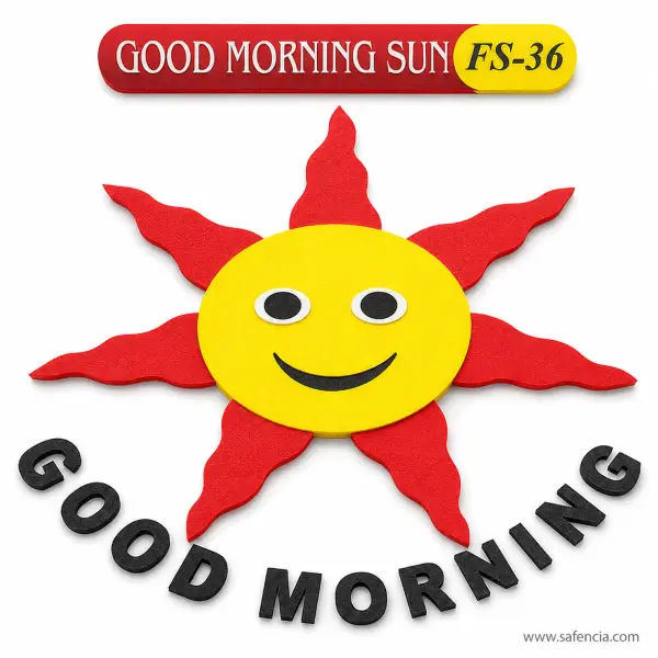 Good Morning Sun Foam Cut-Out (FS-36, Raised Lettering)