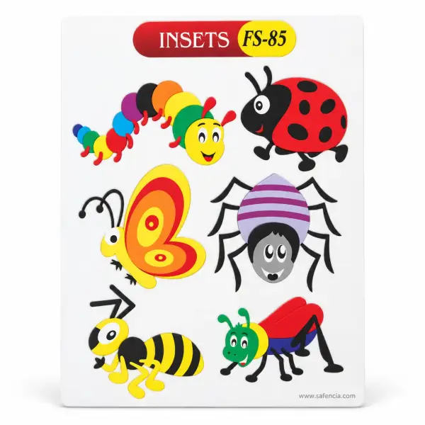 Insects Foam Wall Chart (FS-85, Six Minibeasts on a White Board)