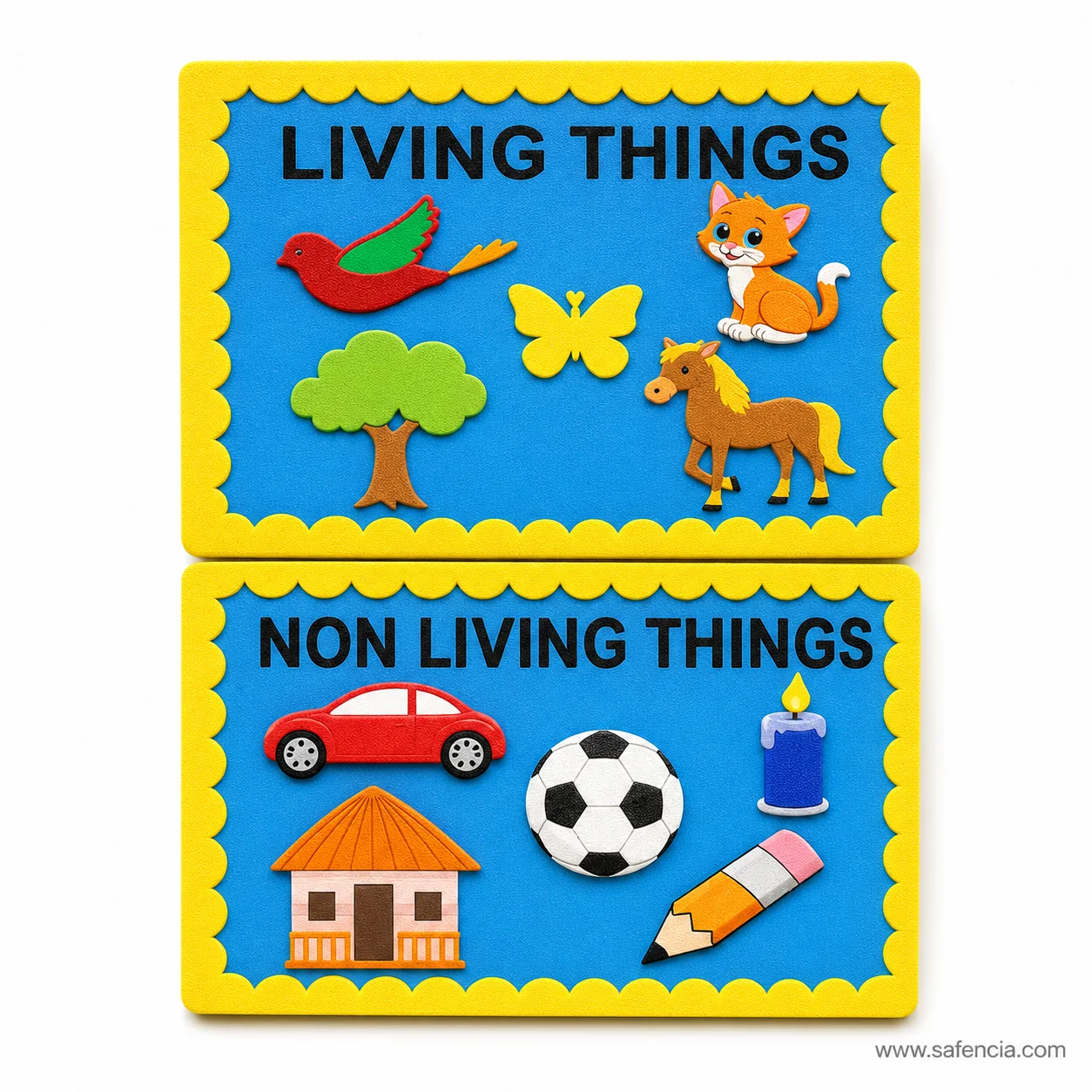 Living and non living foam chart with the red banner and the FS-24 model code visible