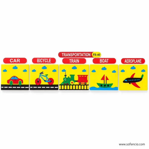 Transportation Foam Wall Set (FS-40, Five Tiles With Name Plaques)