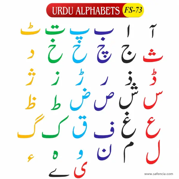 Urdu Alphabet Foam Wall Chart (FS-73, All 38 Letters)