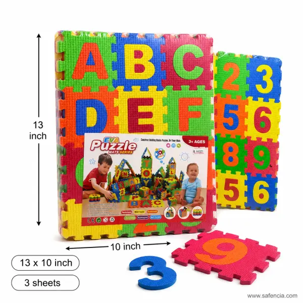 Kids Learning EVA Puzzle Foaming Mat 3 Pcs Set (Interlocking Floor Tiles)
