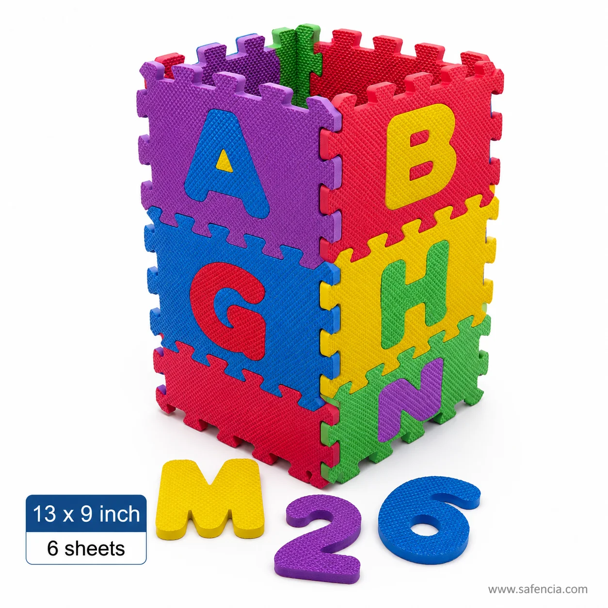 3D cube building with interlocking EVA puzzle mats