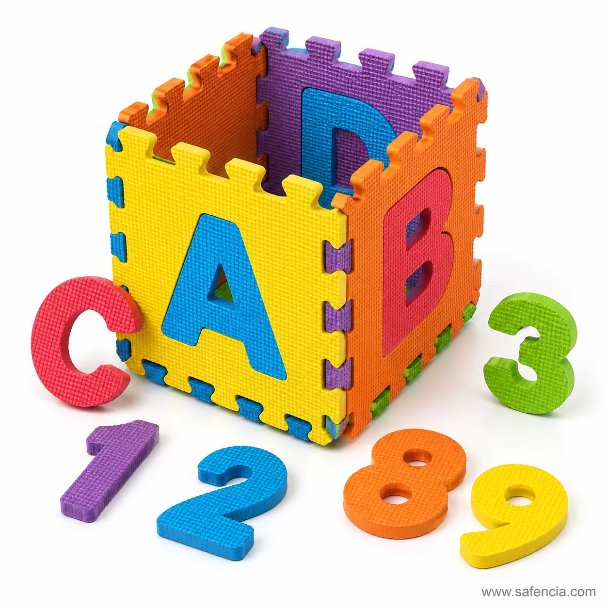 Spelling words with pop-out mini foam letters