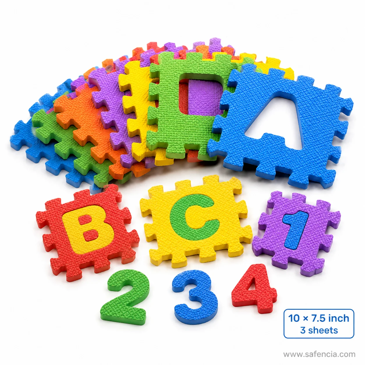 Child playing with pop-out alphabet letters