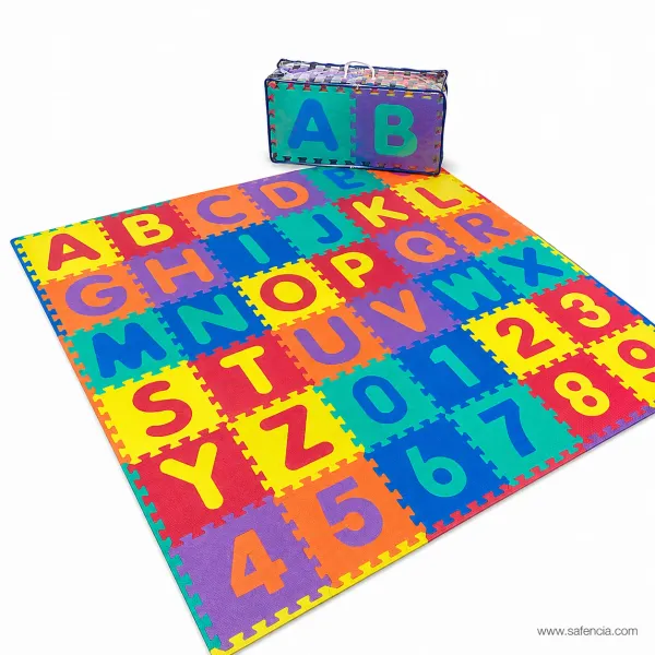 Kids Learning Foaming Mat 6 Pcs Set (Premium Interlocking Numbers & Shapes Floor Rug)