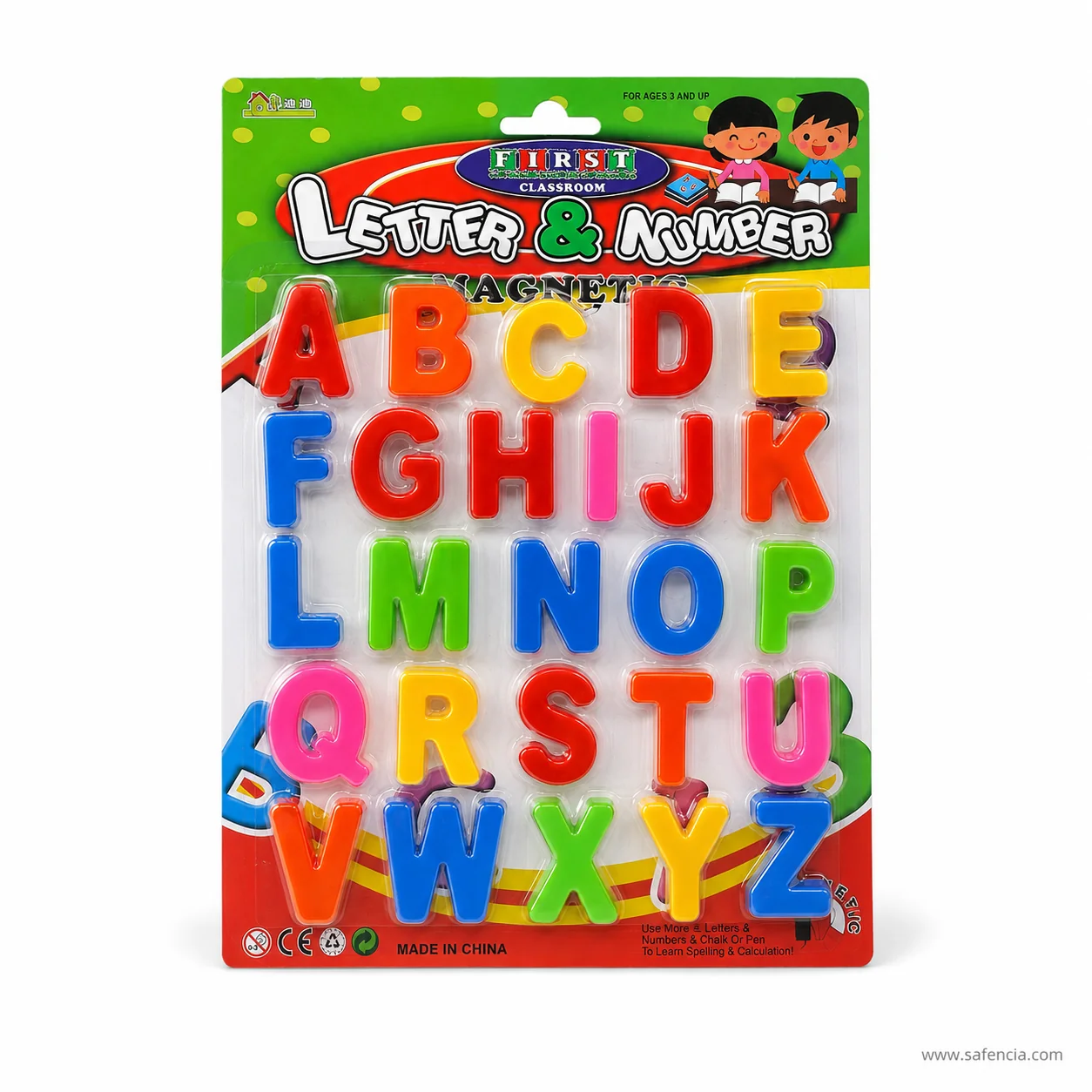 Toddler practicing alphabet letter recognition