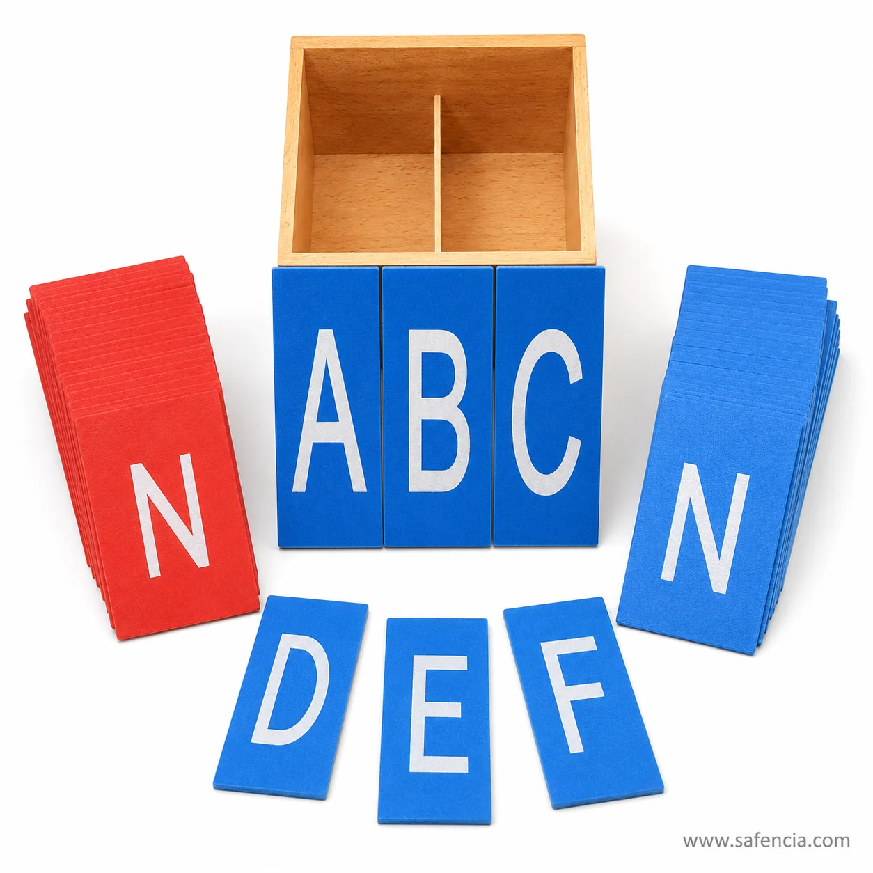 Capital letters A to Z cards display