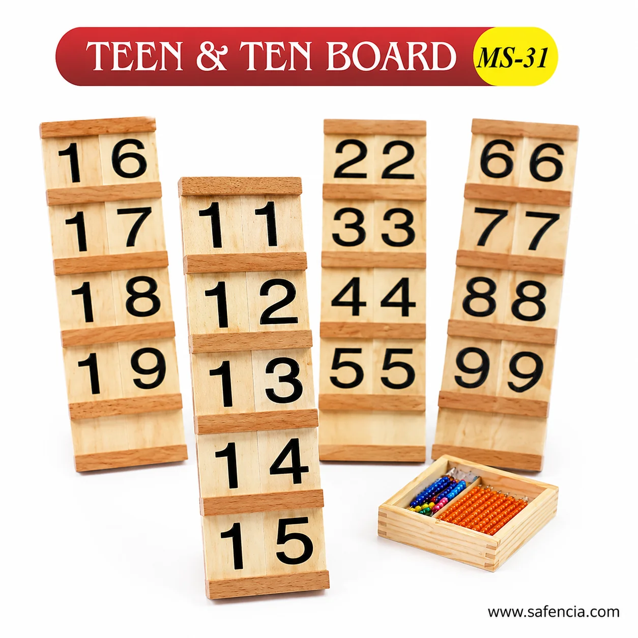 Child practicing place value on Montessori Seguin board