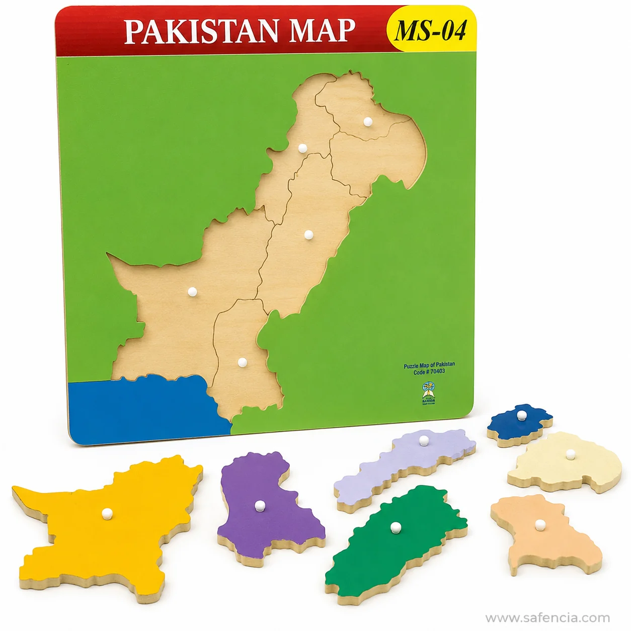 Child practicing geography puzzle map with pincer grip