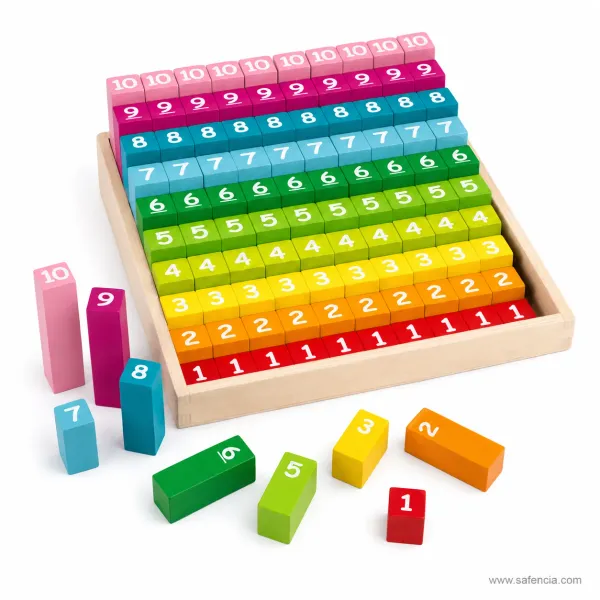Playtive Wooden Montessori Rainbow Calculation Box 101 Pcs