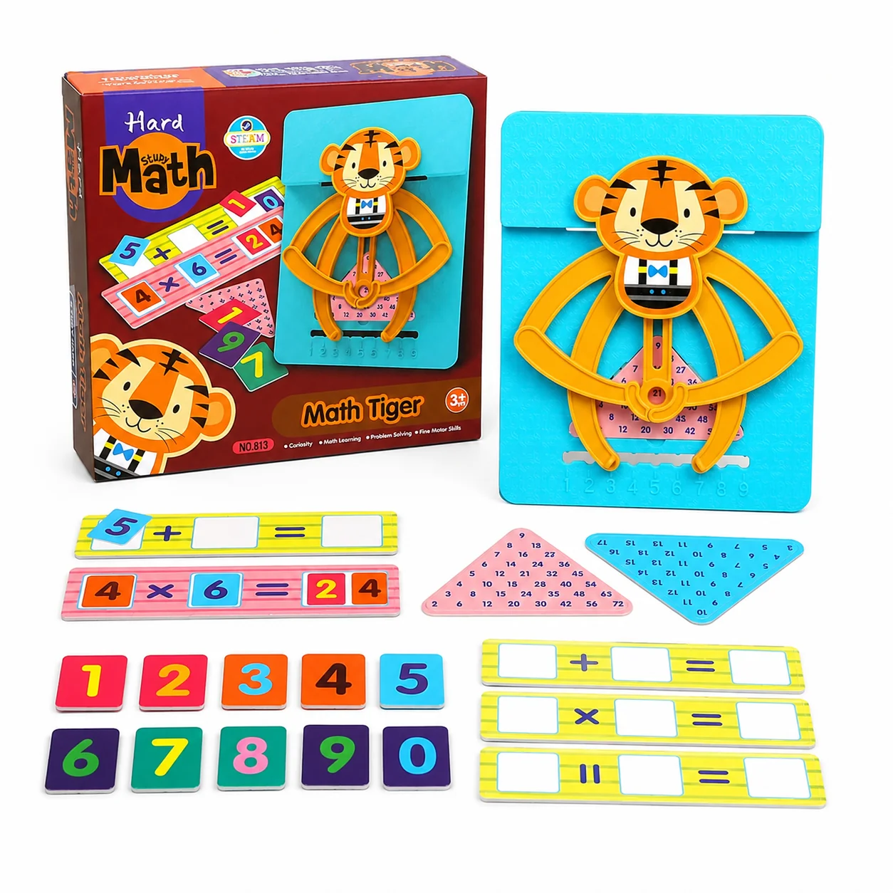 Double-sided math challenge flashcards