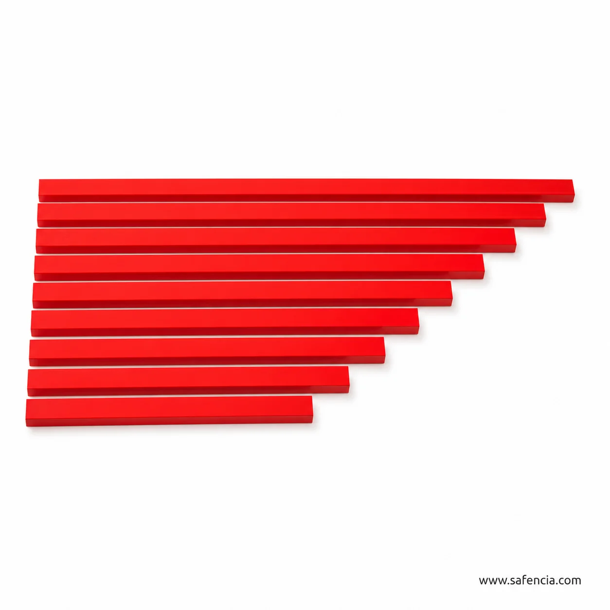 Toddler practicing two handed balance with Montessori red rod