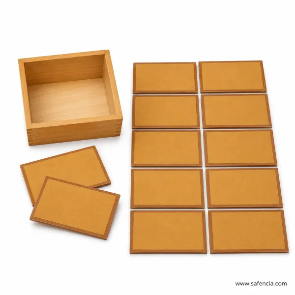 The Montessori Touch Tablets (Rough and Smooth Tactile Grading in Wooden Box)