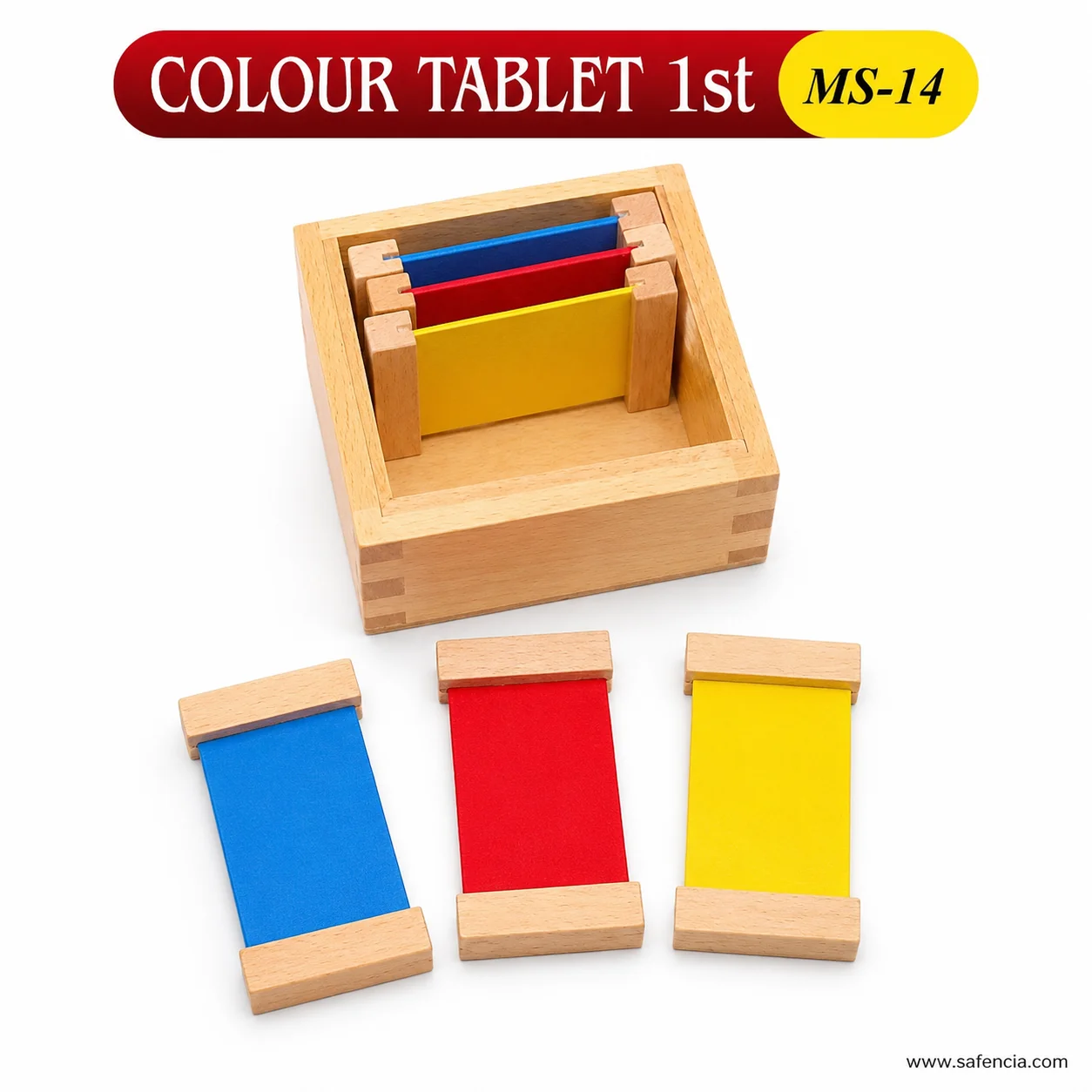 Toddler matching red color tablets with pincer grip