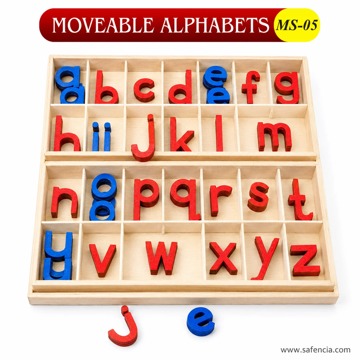 Child composing phonetic words with movable alphabet
