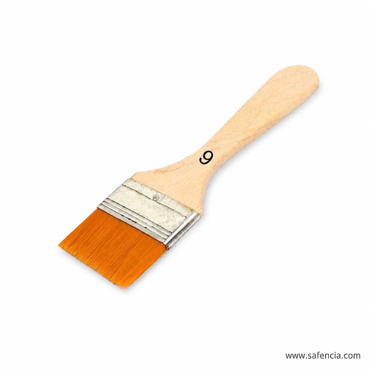 Nylon base making paint brush size 6 shown at an angle