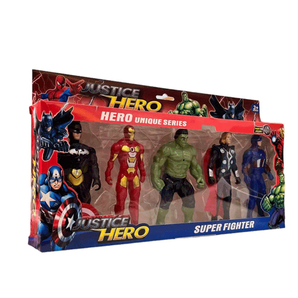 Pack of 5 Superhero Action Figures for Kids