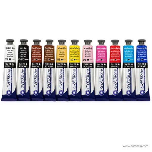 Daler-Rowney Aquafine Gouache Introduction Set of 12 x 15 ml
