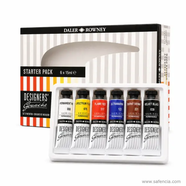 Daler-Rowney Designers' Gouache Set of 6 x 15 ml