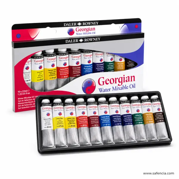 Daler-Rowney Georgian Water Mixable Oil Selection Set 10 x 37ml