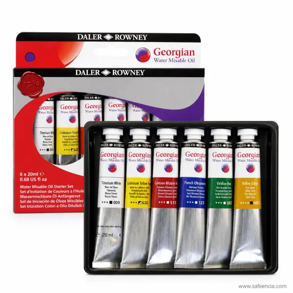 Daler-Rowney Georgian Water Mixable Oil Starter Set 6 x 20ml