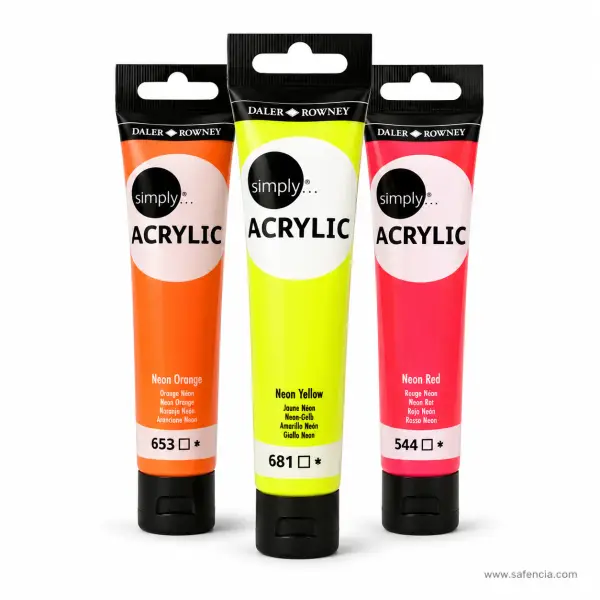 Daler-Rowney Simply Neon Acrylic Paint 75ml Tubes