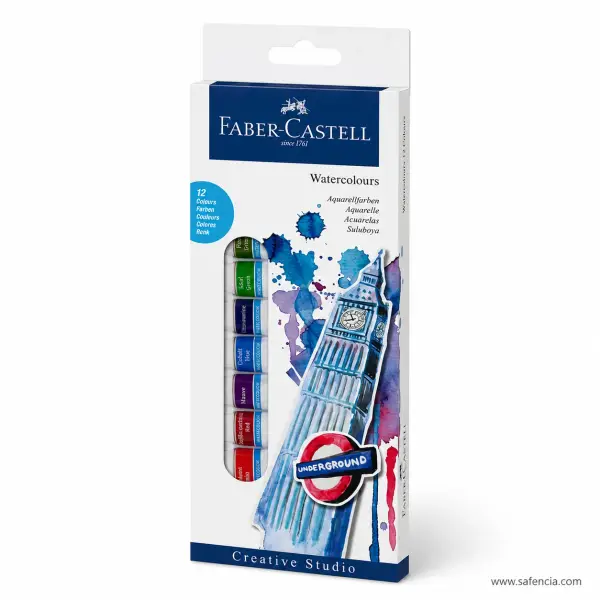 Faber-Castell Creative Studio Watercolours, Set of 12 Tubes