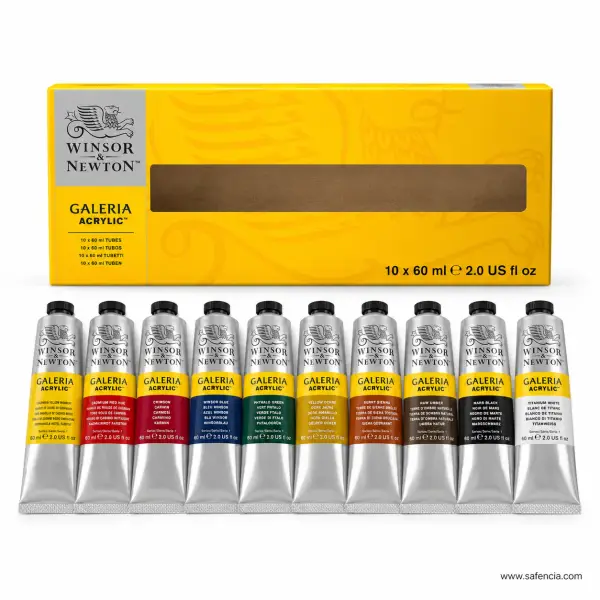 Winsor & Newton Galeria Acrylic Set of 10 x 60ml