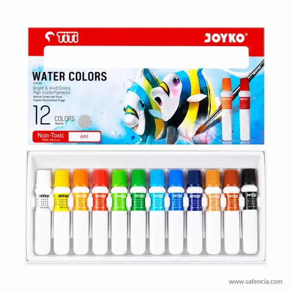 TiTi Water Colors Set of 12 x 6 ml Tubes