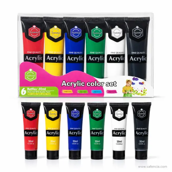 Keep Smiling Acrylic Color Set 6 x 30ml Bottles