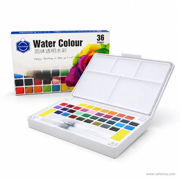 Keep Smiling Aquarelle Solid Transparent Watercolour Palette, 12 to 48 Colours