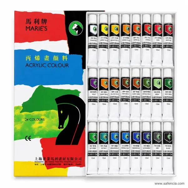 Marie's Acrylic Colour Set of 24 x 12ml