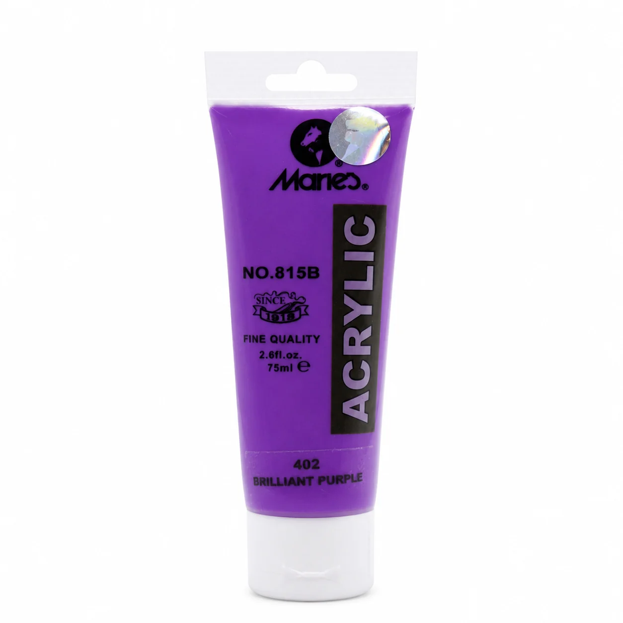 Marie's Acrylic Colour 75ml tube in 402 Brilliant Purple, rated only two stars for lightfastness