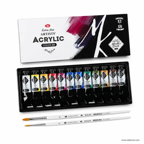 Master Class Extra-Fine Artists' Acrylic Colours 12 x 18ml