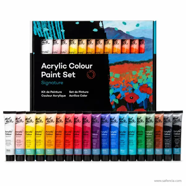 Mont Marte Signature Acrylic Colour Paint Set 36ml Tubes
