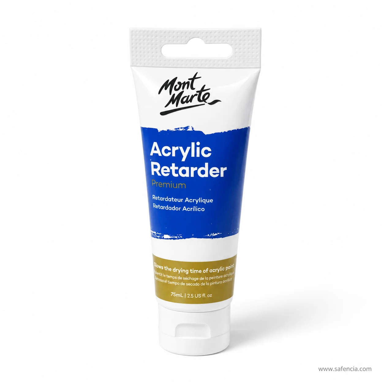 Close view of the acrylic retarder tube showing the 75mL and 2.5 US fl. oz volume line