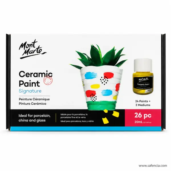 Mont Marte Signature Ceramic Paint Set 26 Piece, 20ml