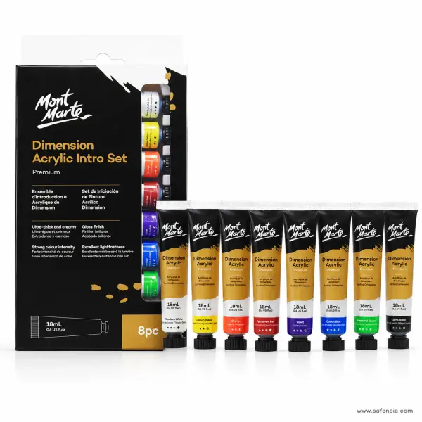 Mont Marte Dimension Acrylic Intro Set Premium 8 x 18ml