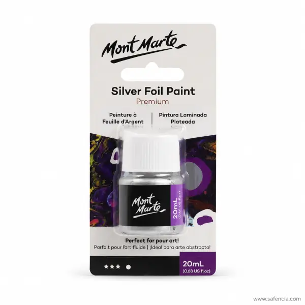 Mont Marte Premium Silver Foil Paint 20mL