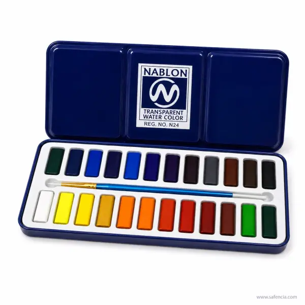 Nablon Transparent Water Color, Set of 24 Pans N24