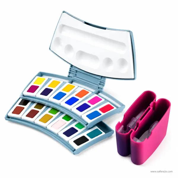 Pelikan Transparent Water Colour Fan Palette, 12 or 24 Colours