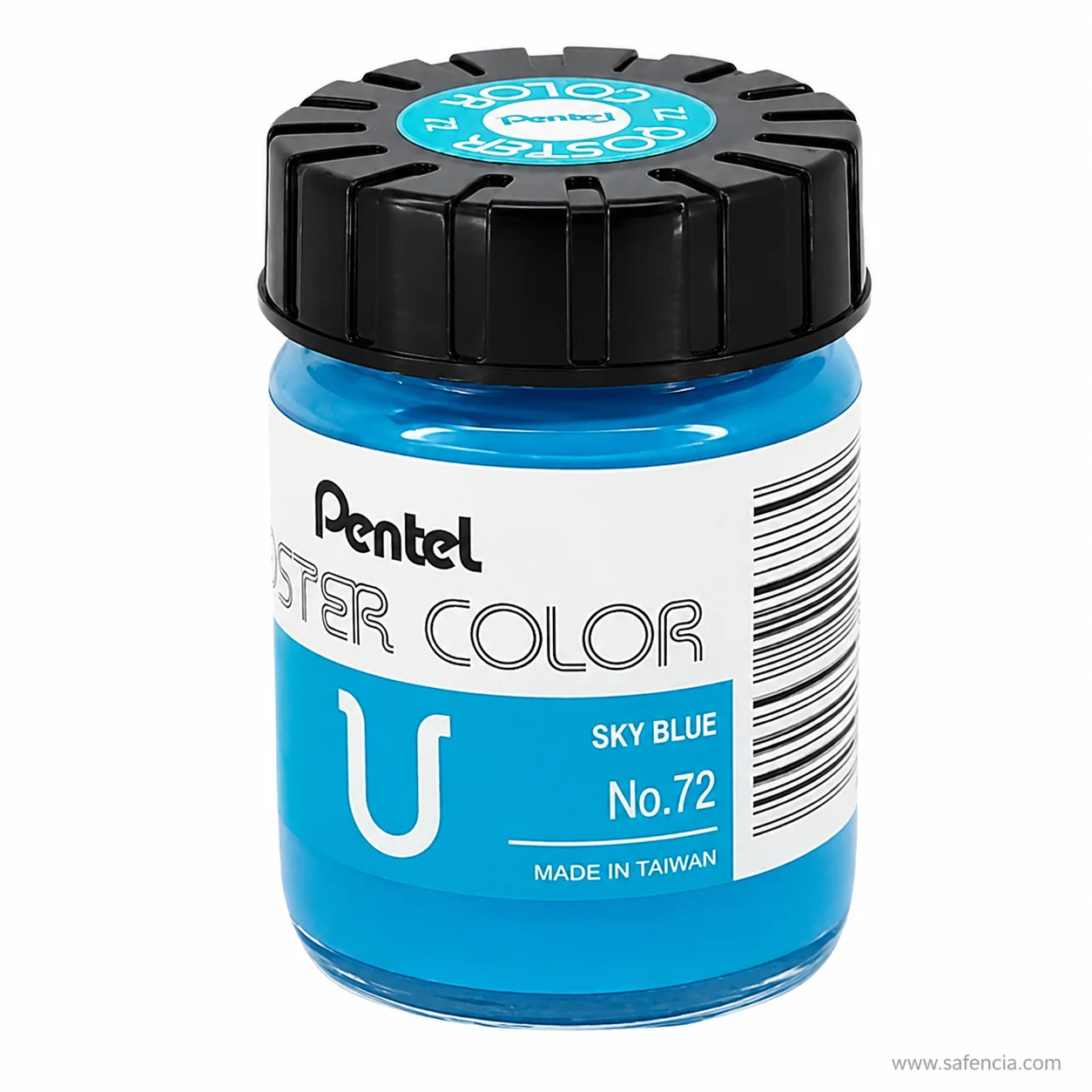 Pentel Poster Color 30 ml glass jar in Sky Blue with the Pentel label and U mark