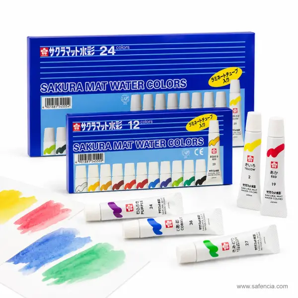Sakura Mat Water Colors, Set of 12 or 24 Laminate Tubes