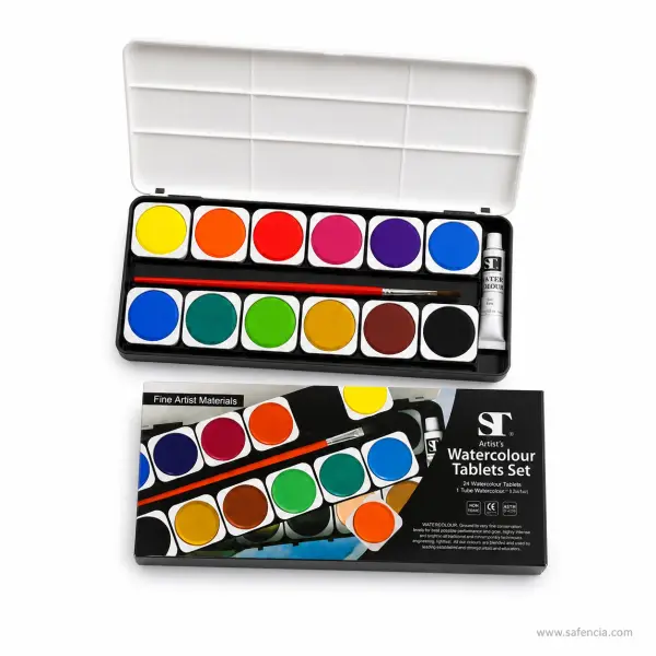 ST Artist's Watercolour Tablets Set, 12 or 24 Tablets