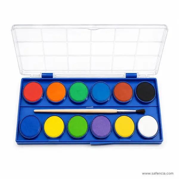 Shark Water Colour Set, 12 Colours with Mixing Lid and Brush