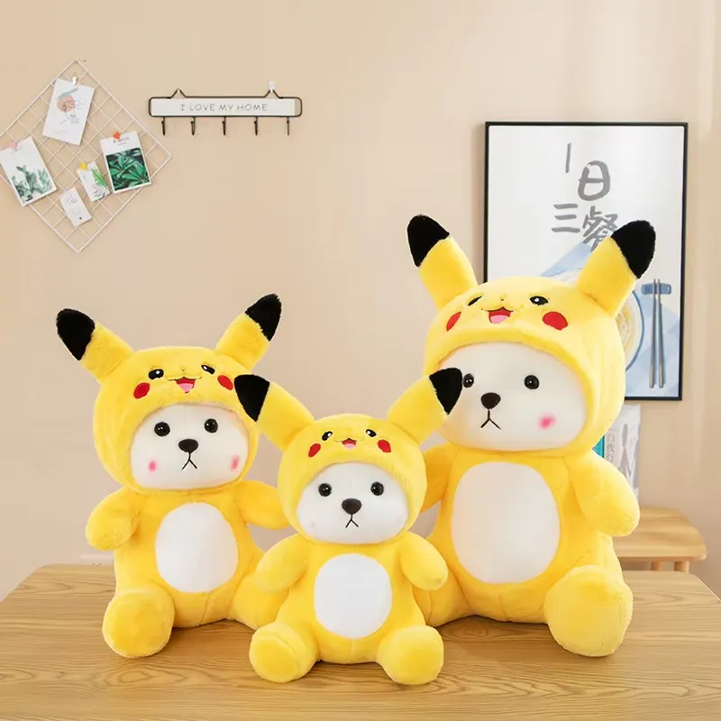 Pikachu Stuffed Bear Toy small and large size options displayed together