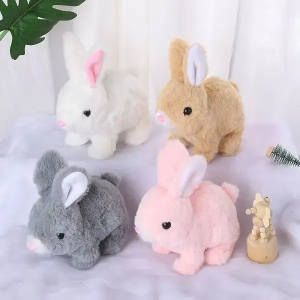 Plush Rabbit Toy with Sound and Motion for Kids – Walks, Runs & Hops