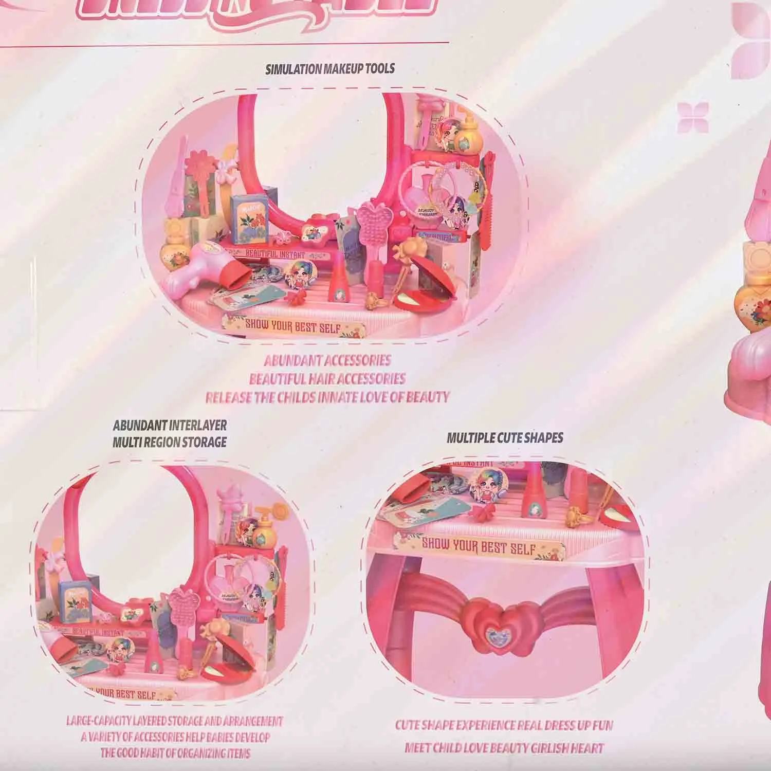 Princess Dressing Table Play Set box view - princess vanity design