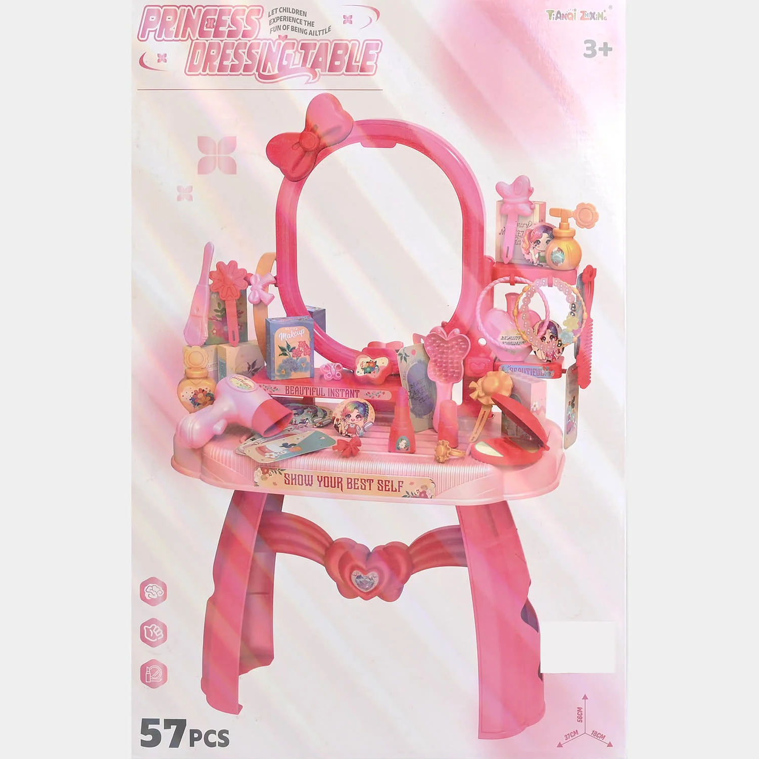 Princess Dressing Table Play Set side view